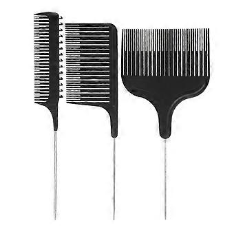 Hair Styling Combs Tailed Comb Set Coloring Dyeing Comb Salon Tool Sectioning Highlighting Weaving Cutting Comb for Hairdressing
