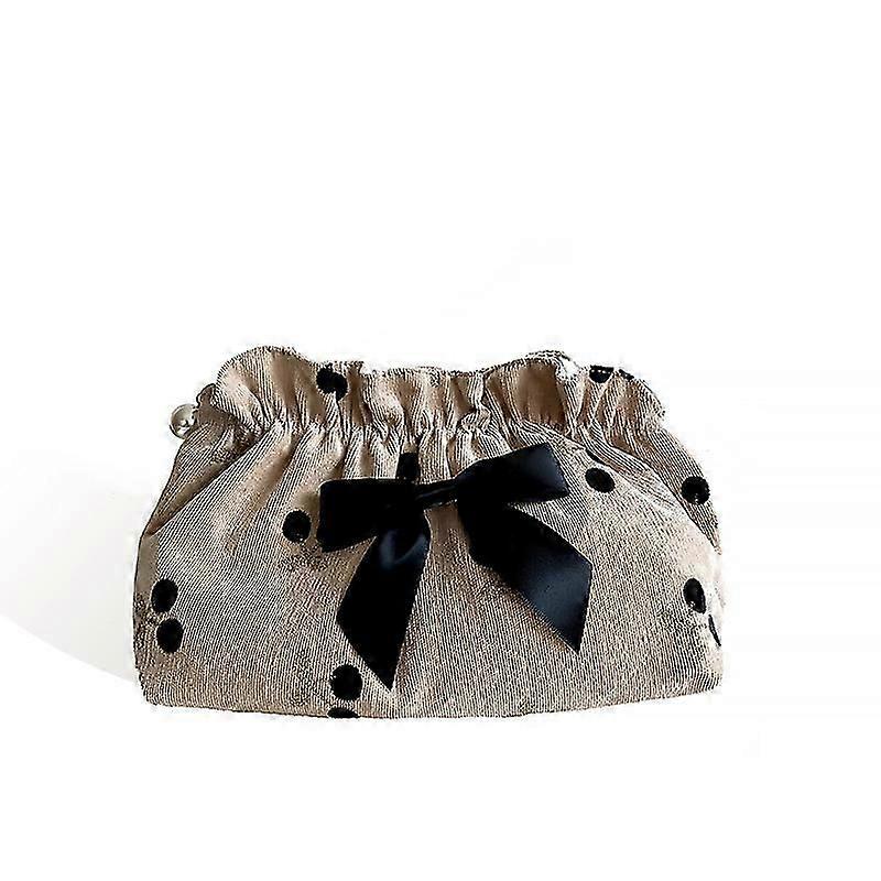 化粧ポーチ、大容量コーデュロイ旅行トイレタリーバッグ、女性のためのかわいい化粧ブラシ美的アクセサリー収納バッグ