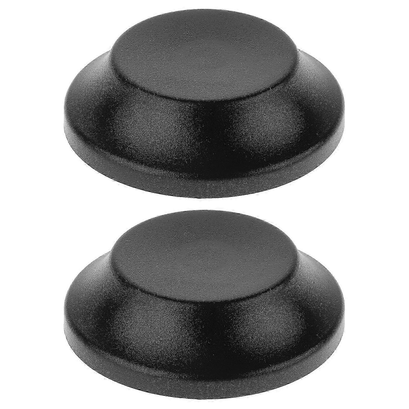 傘ポールキャップ2パック-アンチスクラッチアウトドアアクセサリーブラック10.5x10.5x3cm保護用