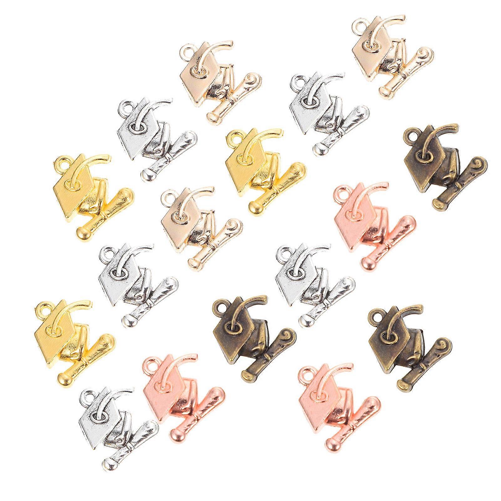 Graduation Cap Accessories DIY Pendant Set for Charm Bracelets 70Pcs