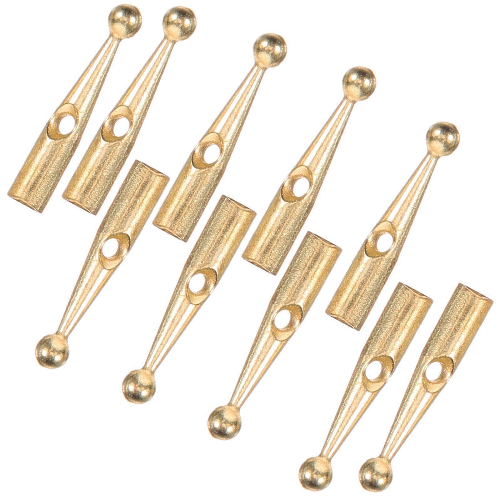 Folding Umbrella Parts Metal Umbrella Tail Beads Replacement For Broken Parts Round Shape Golden 10Pcs