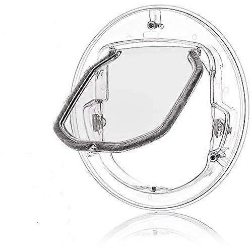 Pet Door for Cats and Small Dogs, 7.25" x 8" Transparent Flap, 4-Way Locking, Noise-Reducing ABS and Polycarbonate