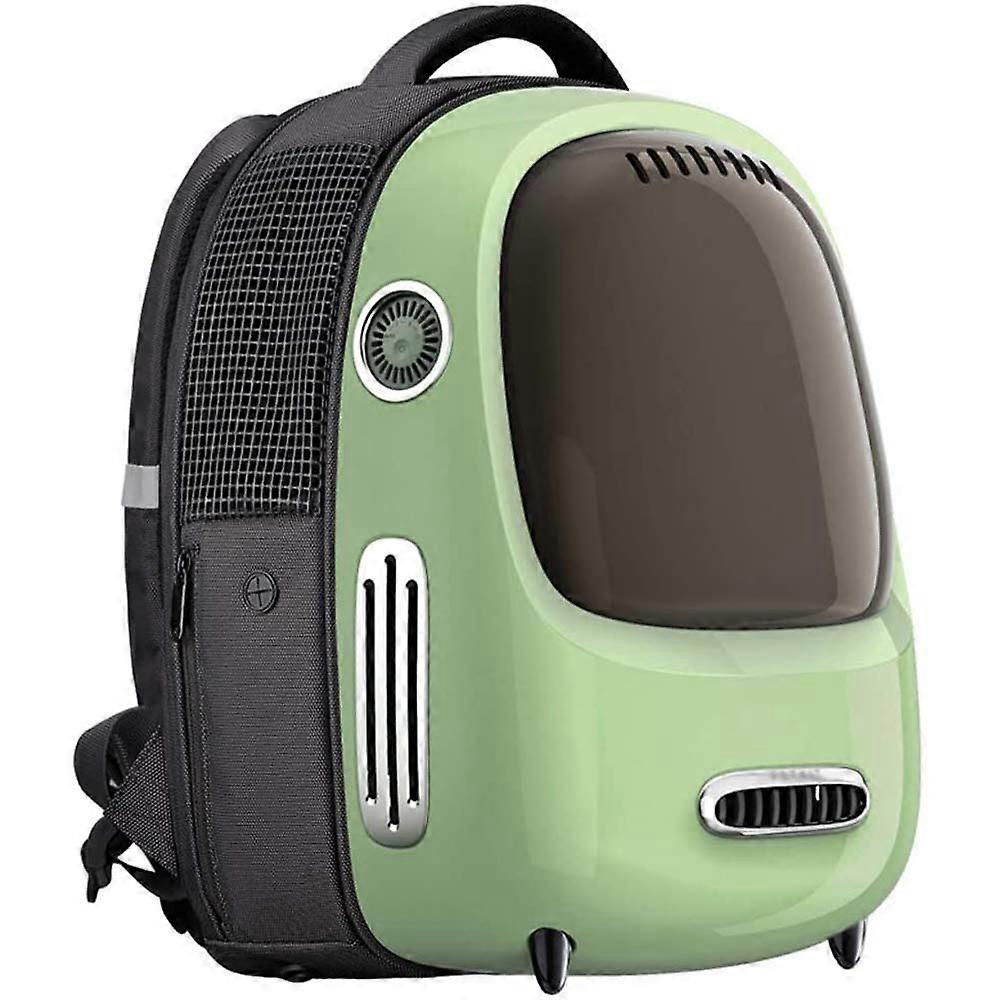 Katzentransport Rucksack, Tragbare Haustier Reise-Raumkapsel, Grüner Katzenrucksack, Komfortabel und Langlebig