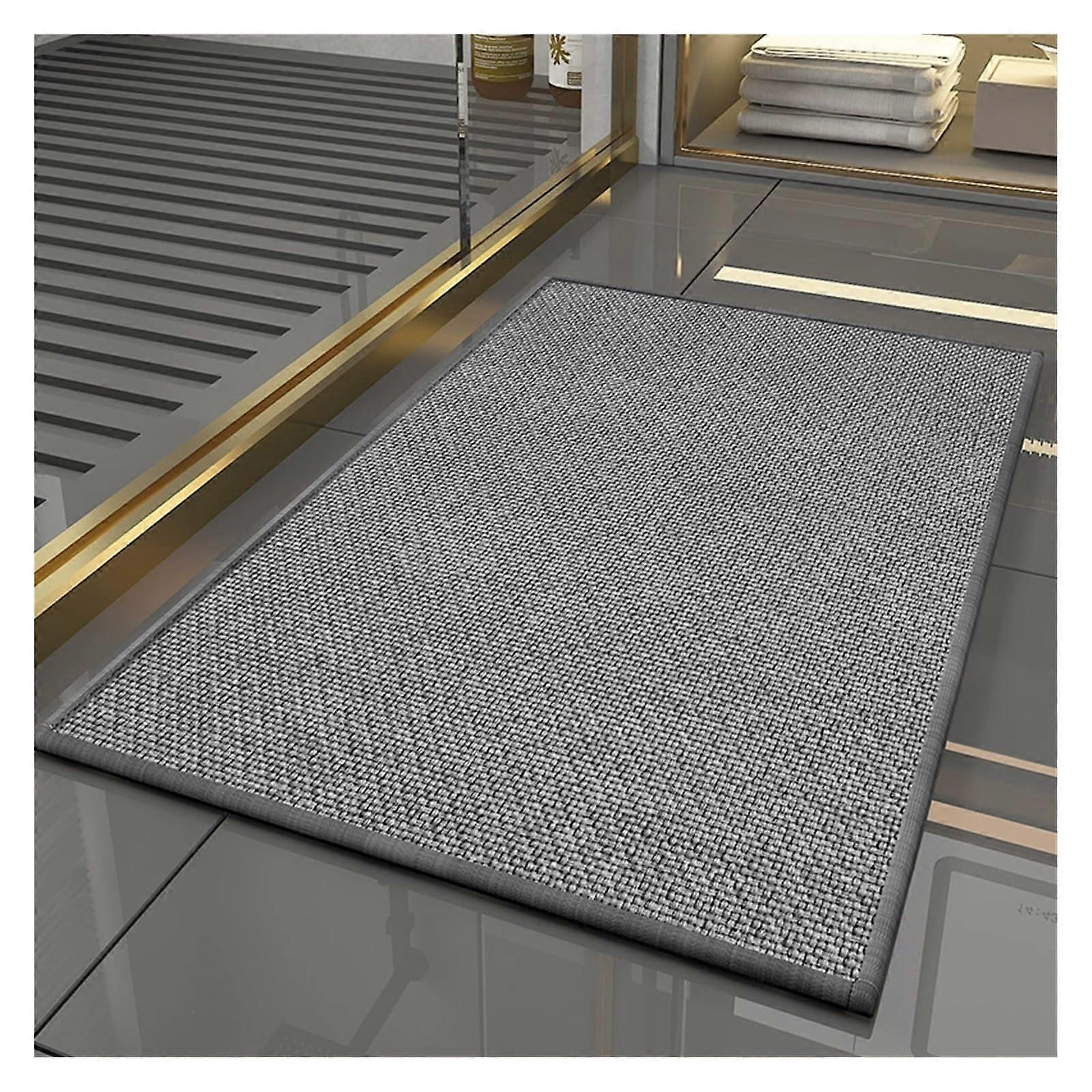 Nonslip Bathroom Toilet Rug (Gray, 60 * 90cm)