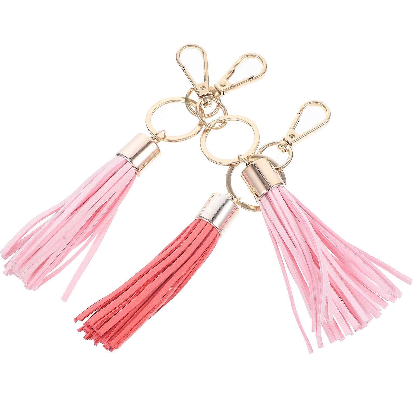 Backpack Keychains For Girls Tassel Keychain Pendant Key Identification Birthday Graduation Any Occasions 3.9×0.8×0.8in 3Pcs