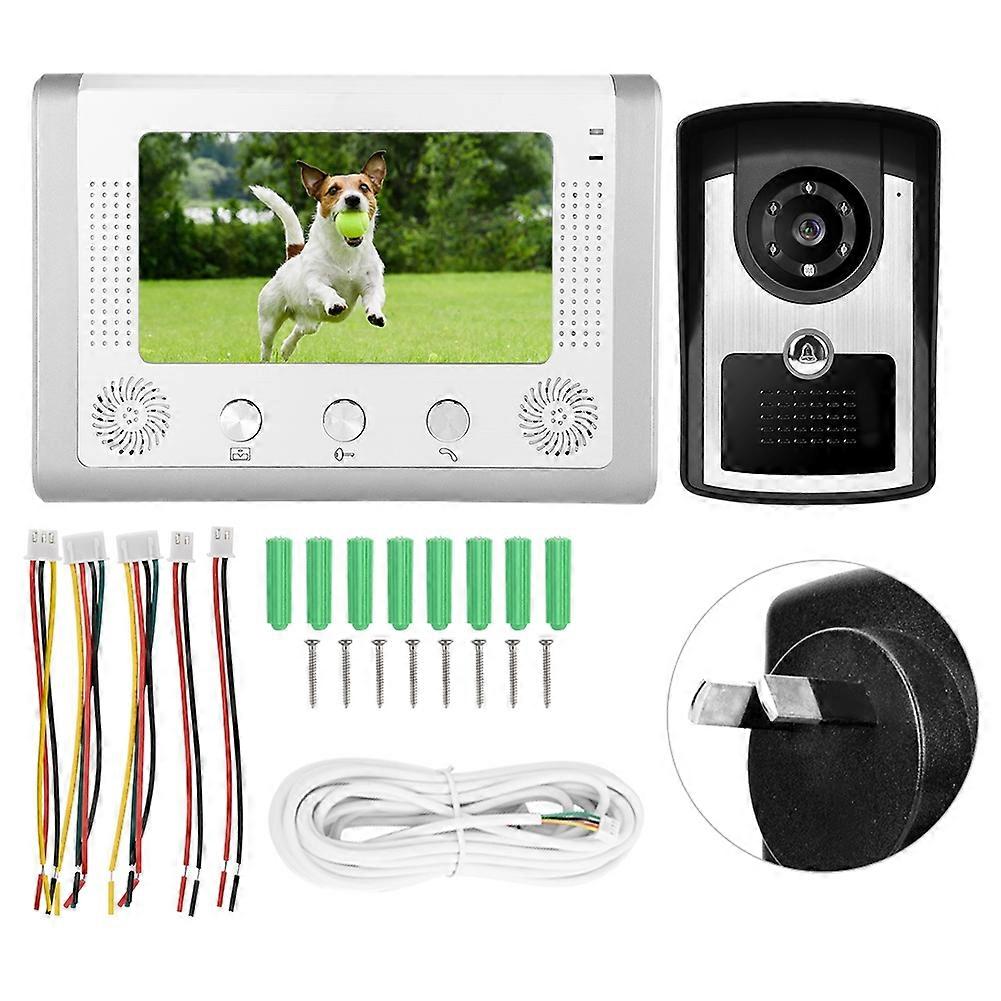 7inch Wired Waterproof Video Intercom Doorbell IR Camera Monitor Door Phone