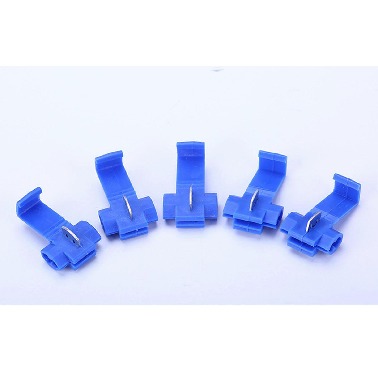 100Pcs Solderless Quick Splice Snap Wire Connector PP Casing Copper Accessory for Wiring 