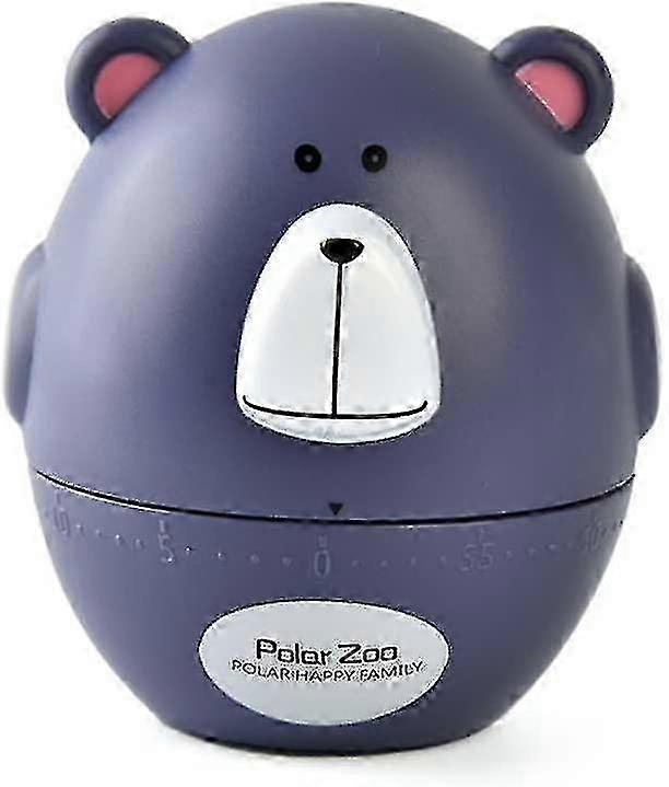 Drăguț Cartoon Vaca sau Bear cronometre 60 minute mecanice de bucătărie de gătit Timer Ceas tare contoare de alarmă Mini Size Manual Timer (albastru Bear)