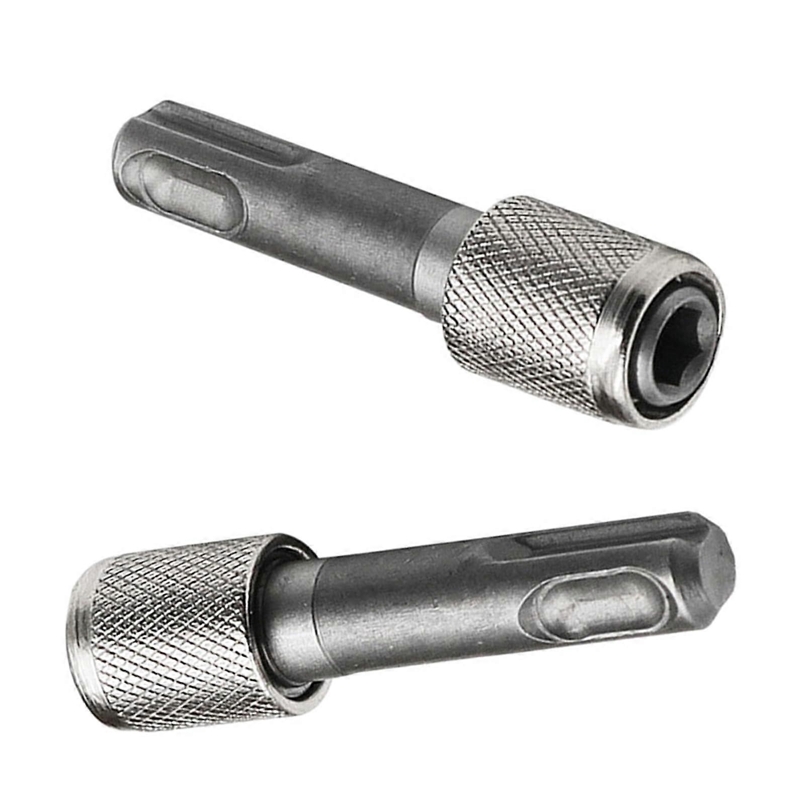 SDS Plus Adapter Drill Chuck Pack of 2, 6.35 mm (1/4 Inch) to Hex Shank for Impact and Hammer Drills