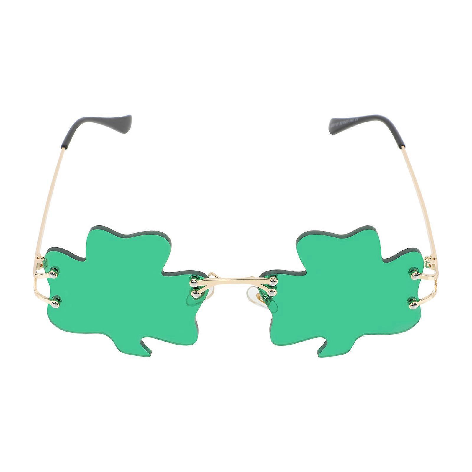 St Patty's Day Glasses Festive Atmosphere Party Favors Alloy PC Material 15x5.6cm Size For Costume Parties 1 Pair