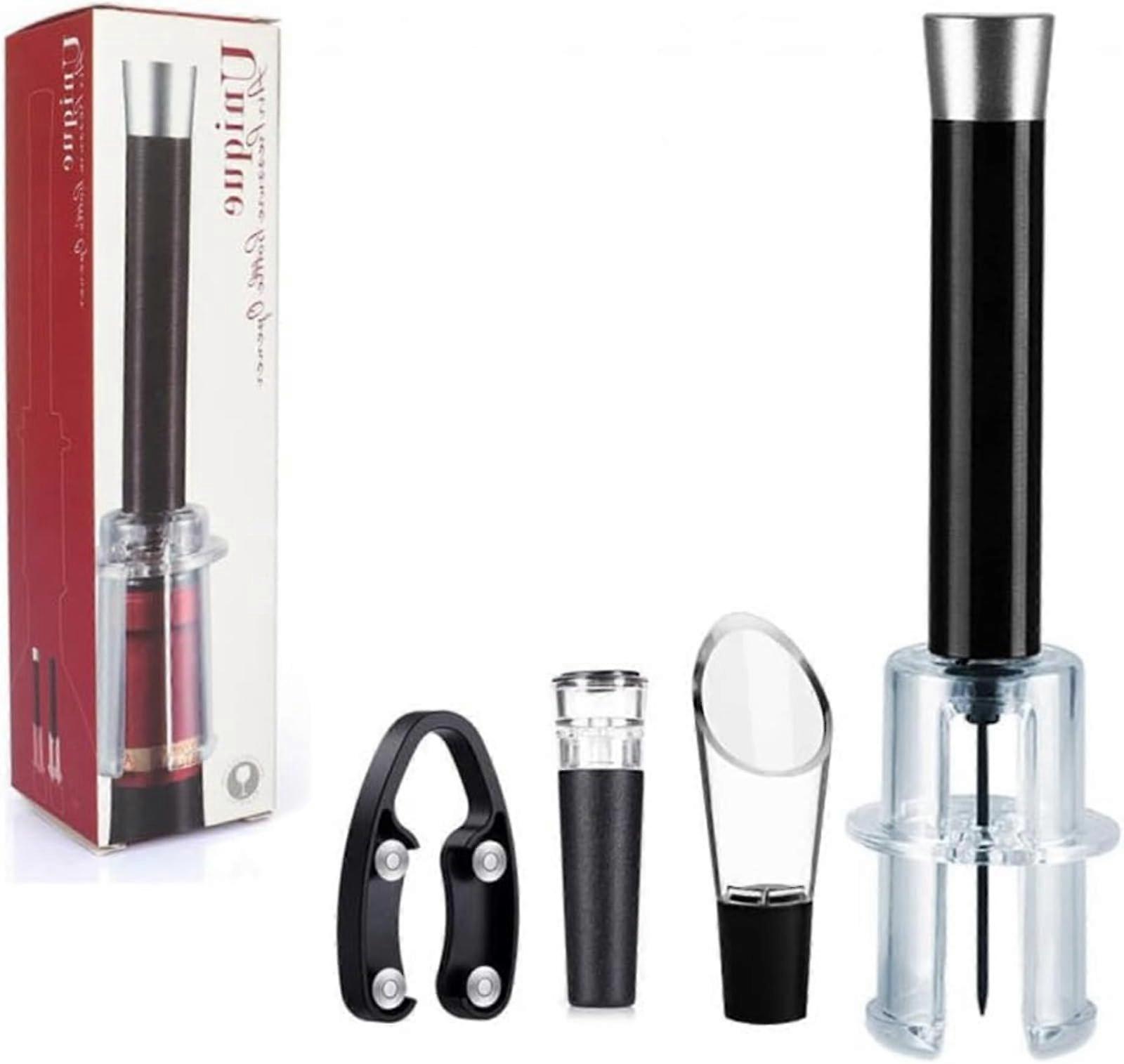 Wino On The Go Wine Opener Set, Air Pressure Opener, Aerator, Pourer, Foil Cutter