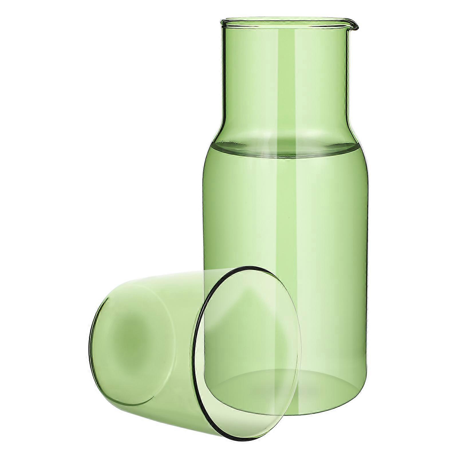DOITOOL Glass Carafe with Lid 2pcs Juice Beverage Bottles for Iced Tea Party Fridge