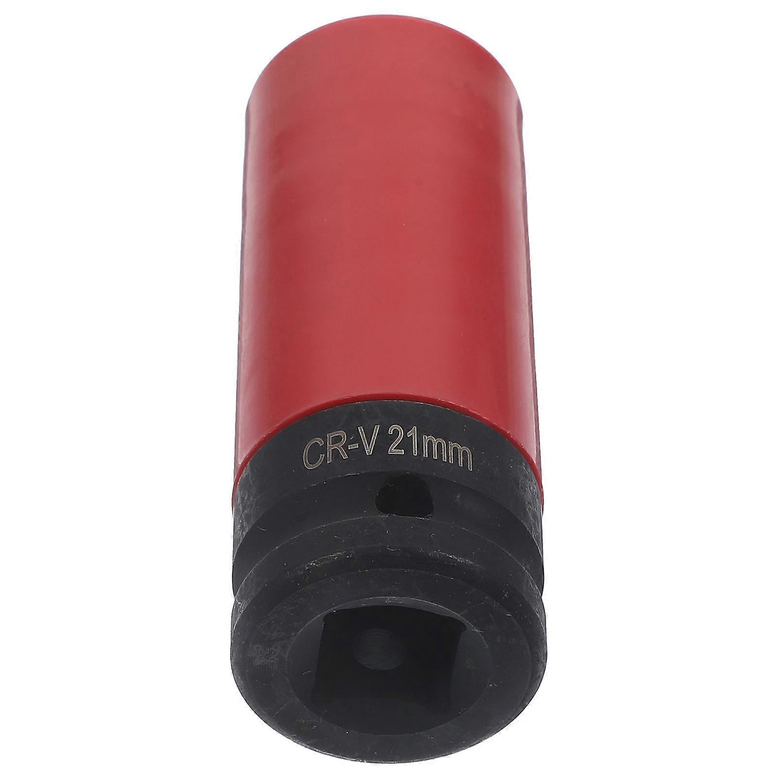 Wheel Lug Socket Set Impact Tool For Automotive Maintenance 21mm 1/2-Inch Cylindrical -V 1Set