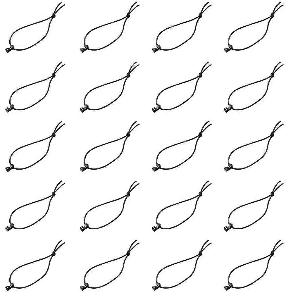 Black Nylon Multipurpose Hook Up Fastener for Outdoor Storage Use with Backpack Strap 20pcs