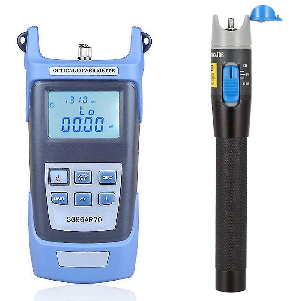 2 Pcs Handheld Optical Power Meter High Precision Optical Fiber Tester Optical Attenuation Test with