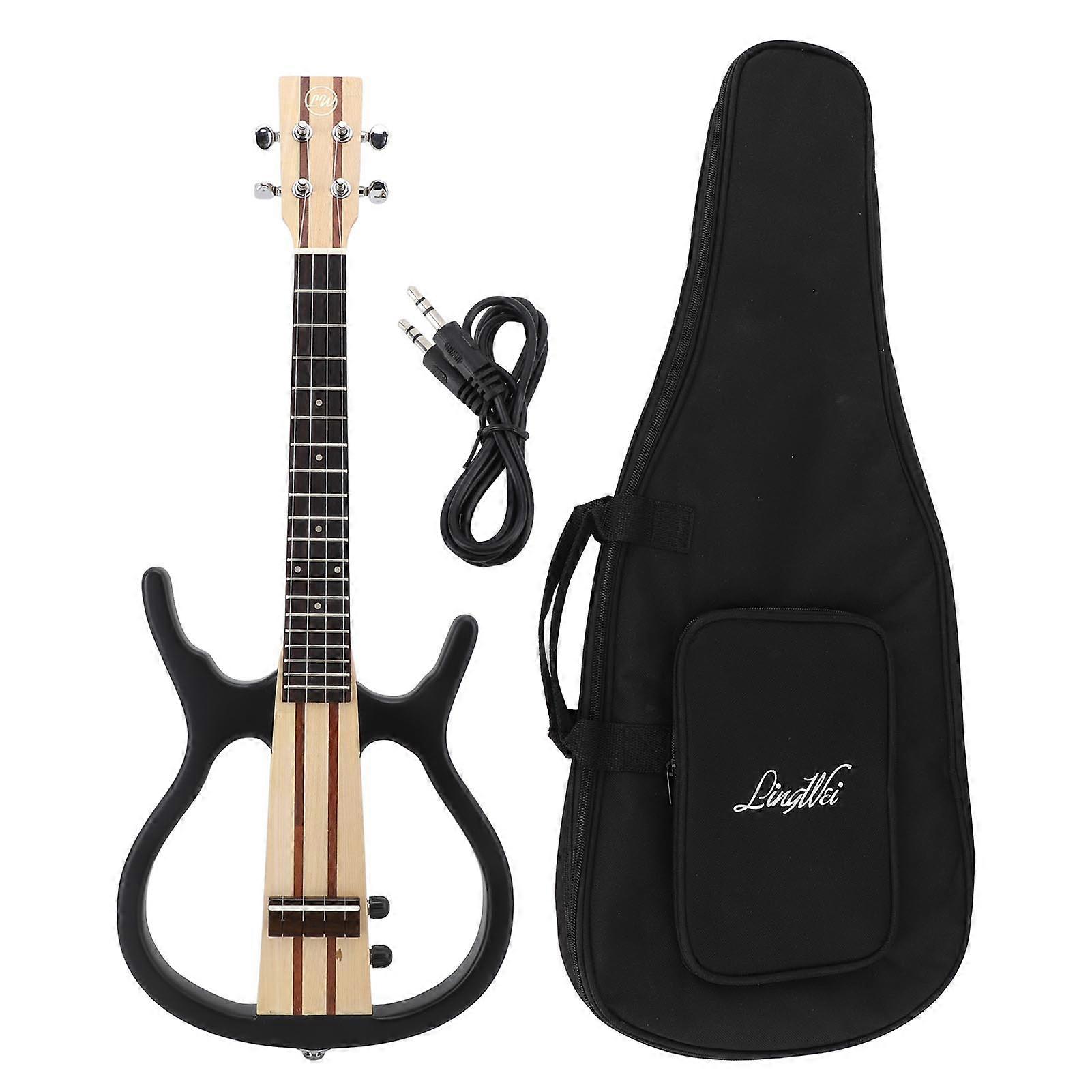 Electric Ukulele A45 4 Strings Maple Wood Professional Acoustic Ukelele for Performance