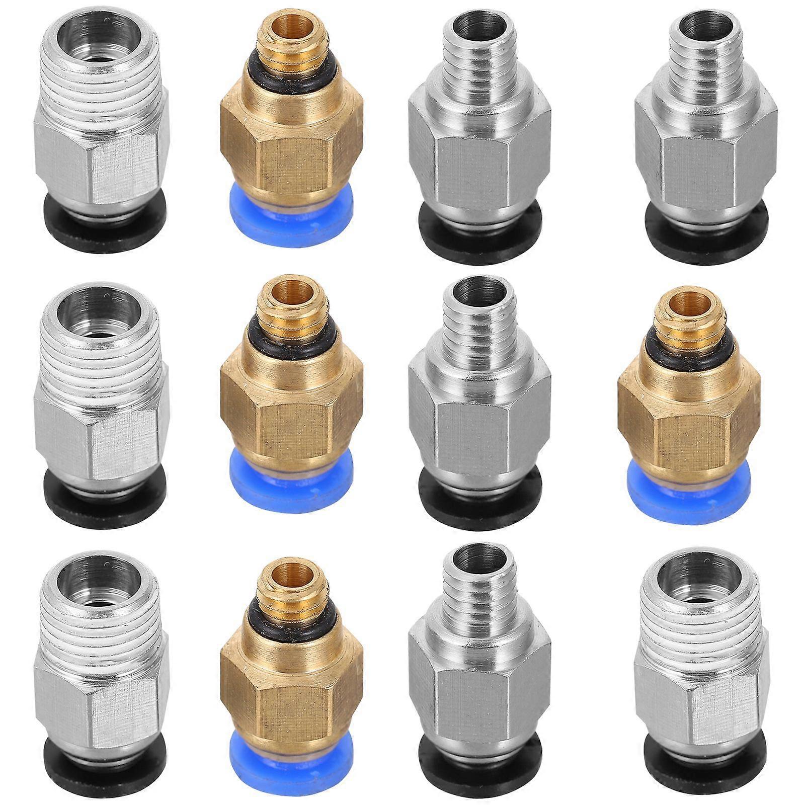 12pcs Pneumatic Quick Fitting Connector Air Fittings Adapter for 3D Printer