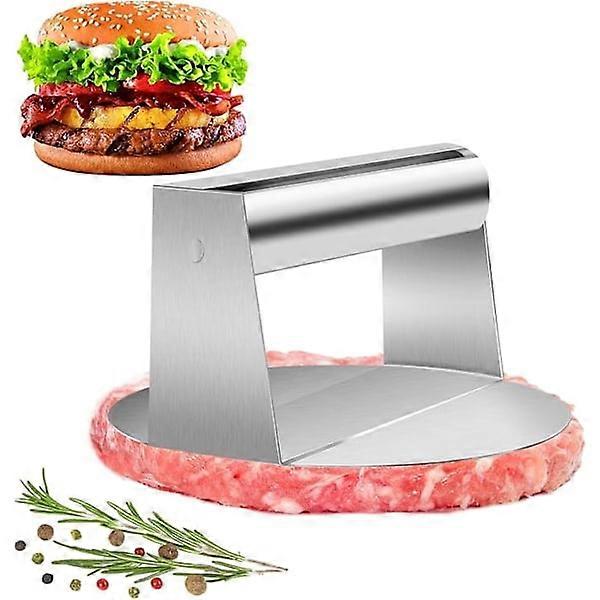 Stainless steel burger press, 14cm non-stick hamburger press for grilling