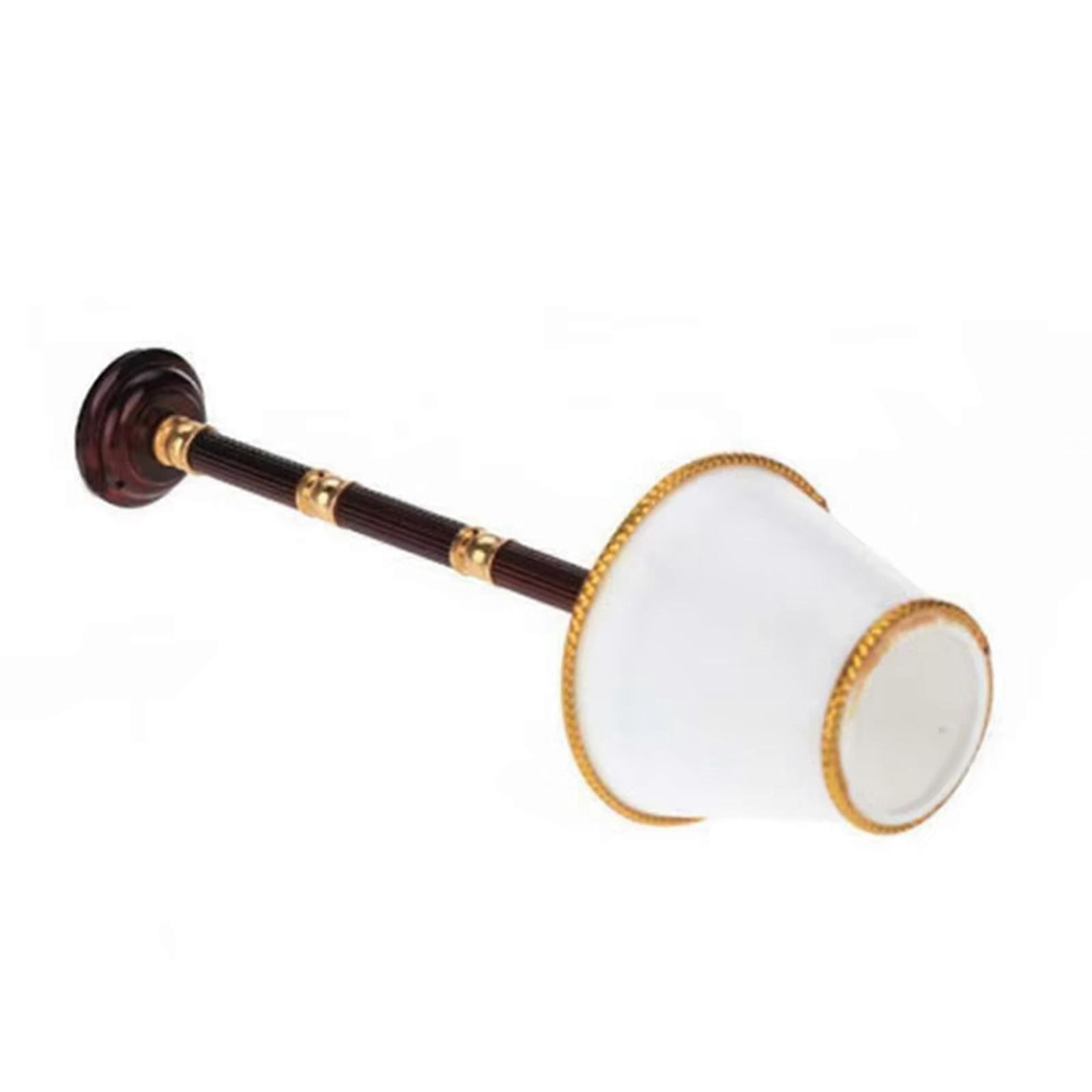 Decorative Doll House Lighting Accessory Miniature Floor Lamp With Button Battery Operated White Shade Scene Display Tool Multicolor