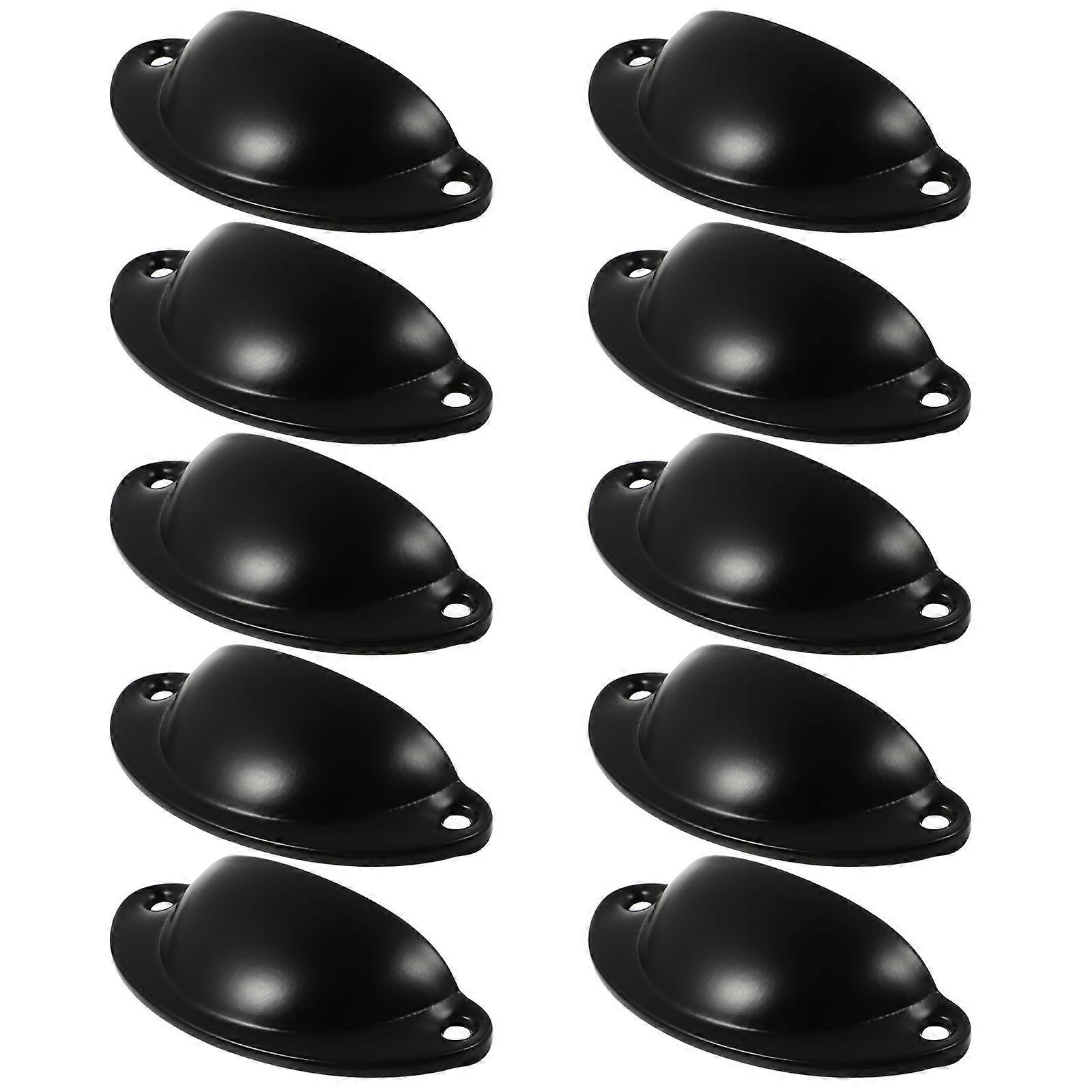 Vintage Metal Drawer Knobs Iron Pull Handle Retro Design Furniture Accessories Semi-Circular Shape Durable Handle 10Pcs