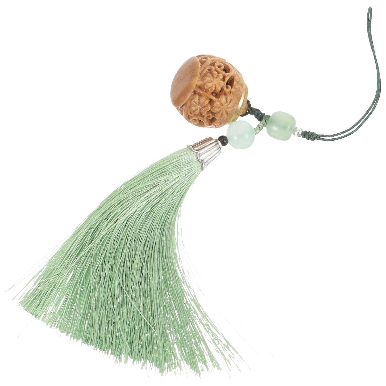 Elegant Chinese Style Pendant Phone Chain Decorative Sachet Hanging Ornament for Aromatherapy and Daily Use, Artisan Carved Design for Unique Charm