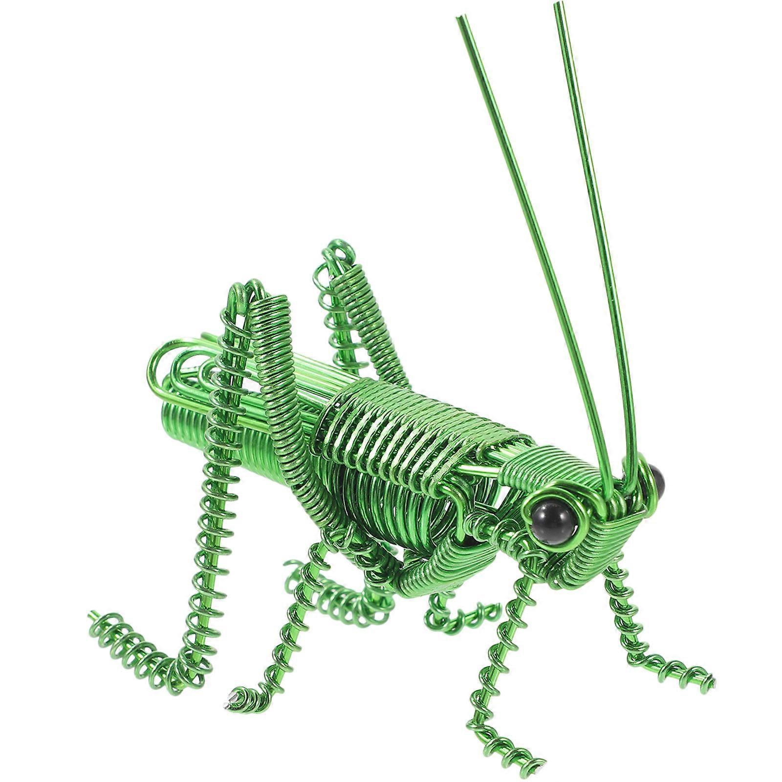 Funny Grasshopper Model Insect Toys Kids Green 8x8x3 Cm Safe And Ornament 1Pcs