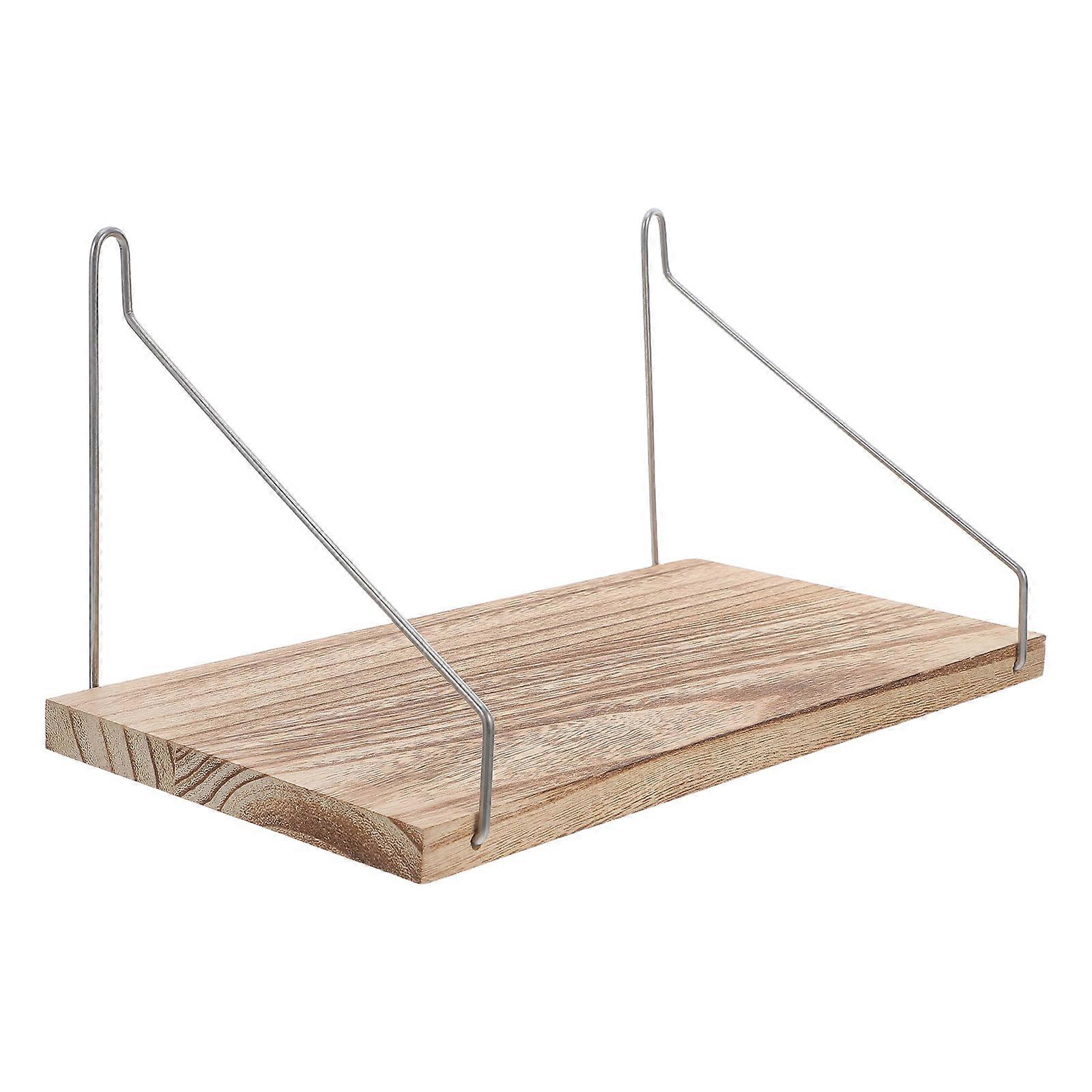 Rustic Floating Wall Shelf for Bedroom or Office – Space Saving Storage and Display for Books, Plants, and Decor