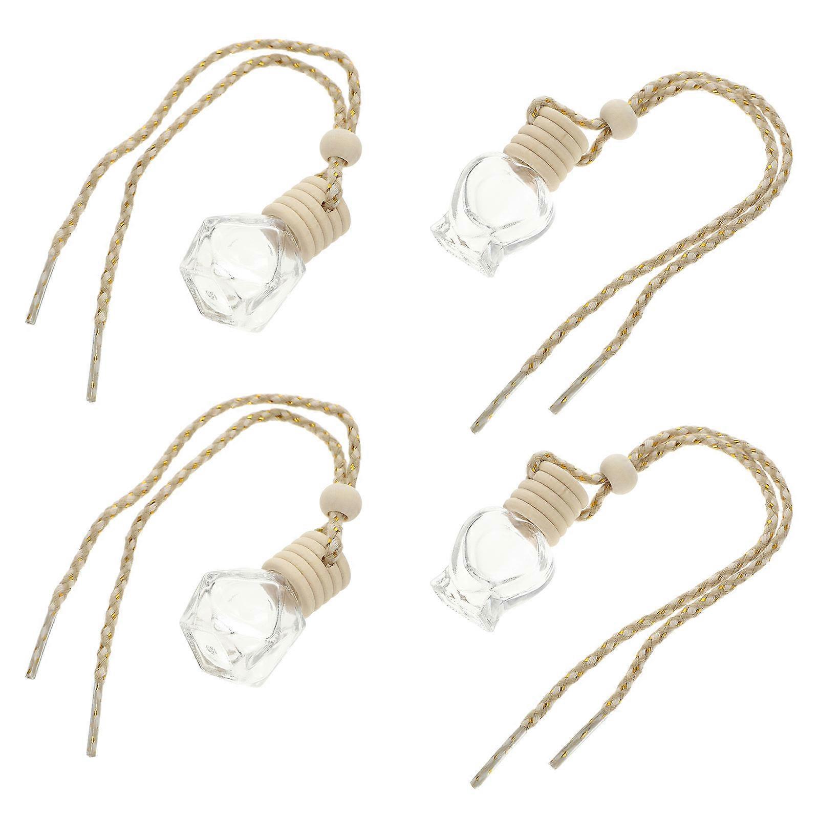 10 Pieces Glass Perfume Bottle Hanging Pendants for Decor with Assorted Color