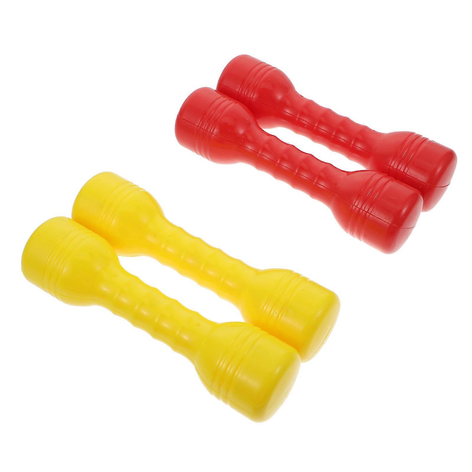 Kids Fitness Tools Vocal Dumbbell Set For Dance Performance Assorted Color Compact Size 4 Pcs