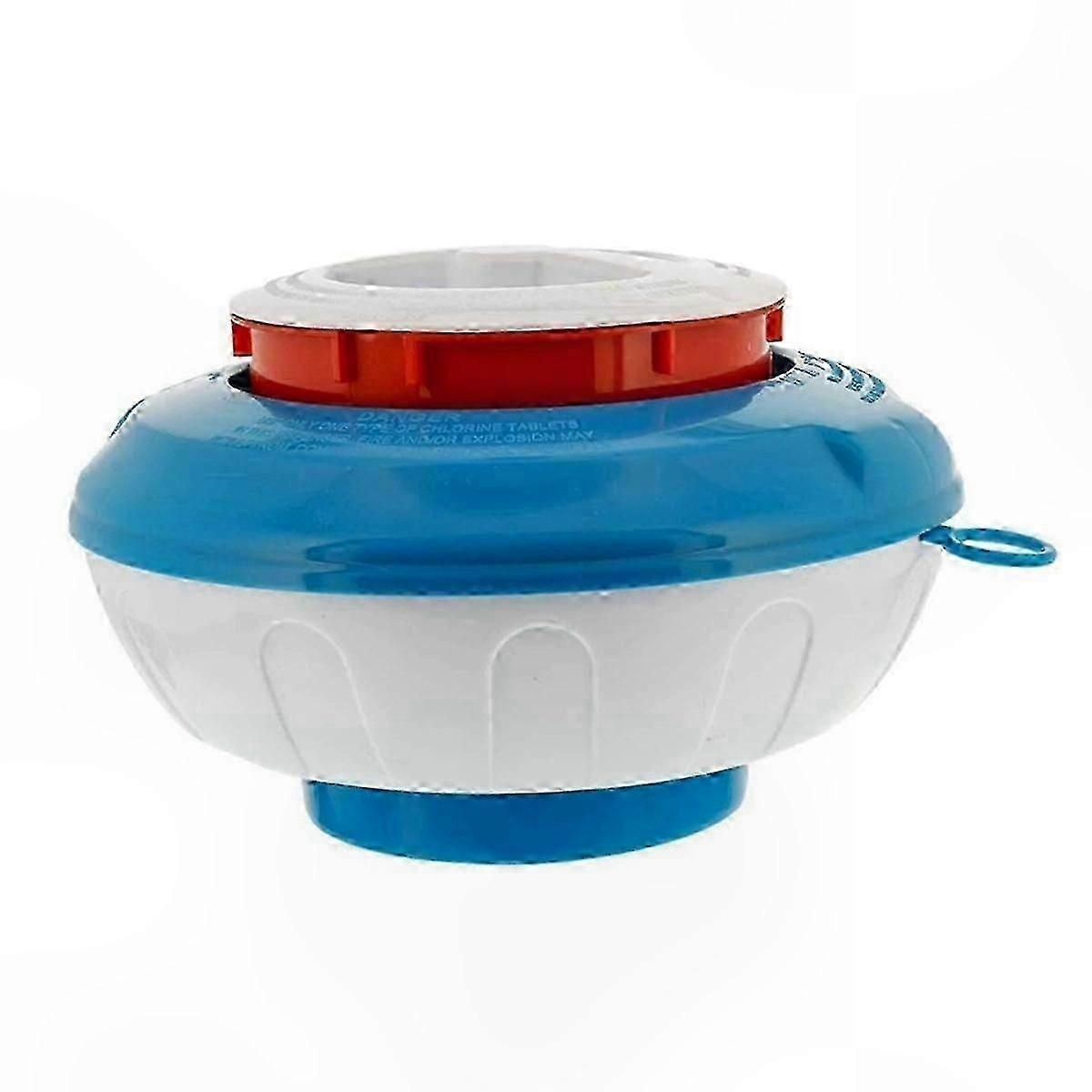 Floating Pool Chemical Dispenser for Chlorine and Bromine with Refill Indicator