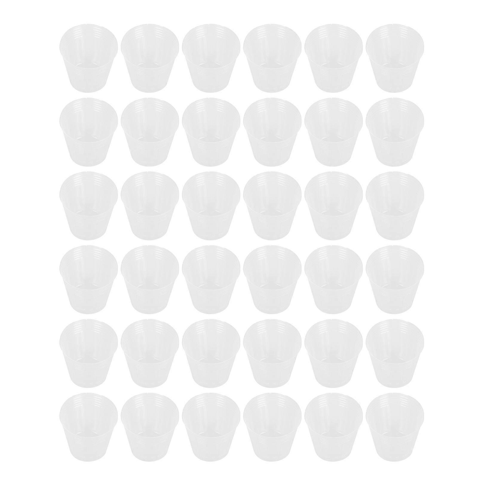 36Set Gardening Cups Perfect For Gardening Seedlings Transparent 3.9x3.9x3.9in Space Saving