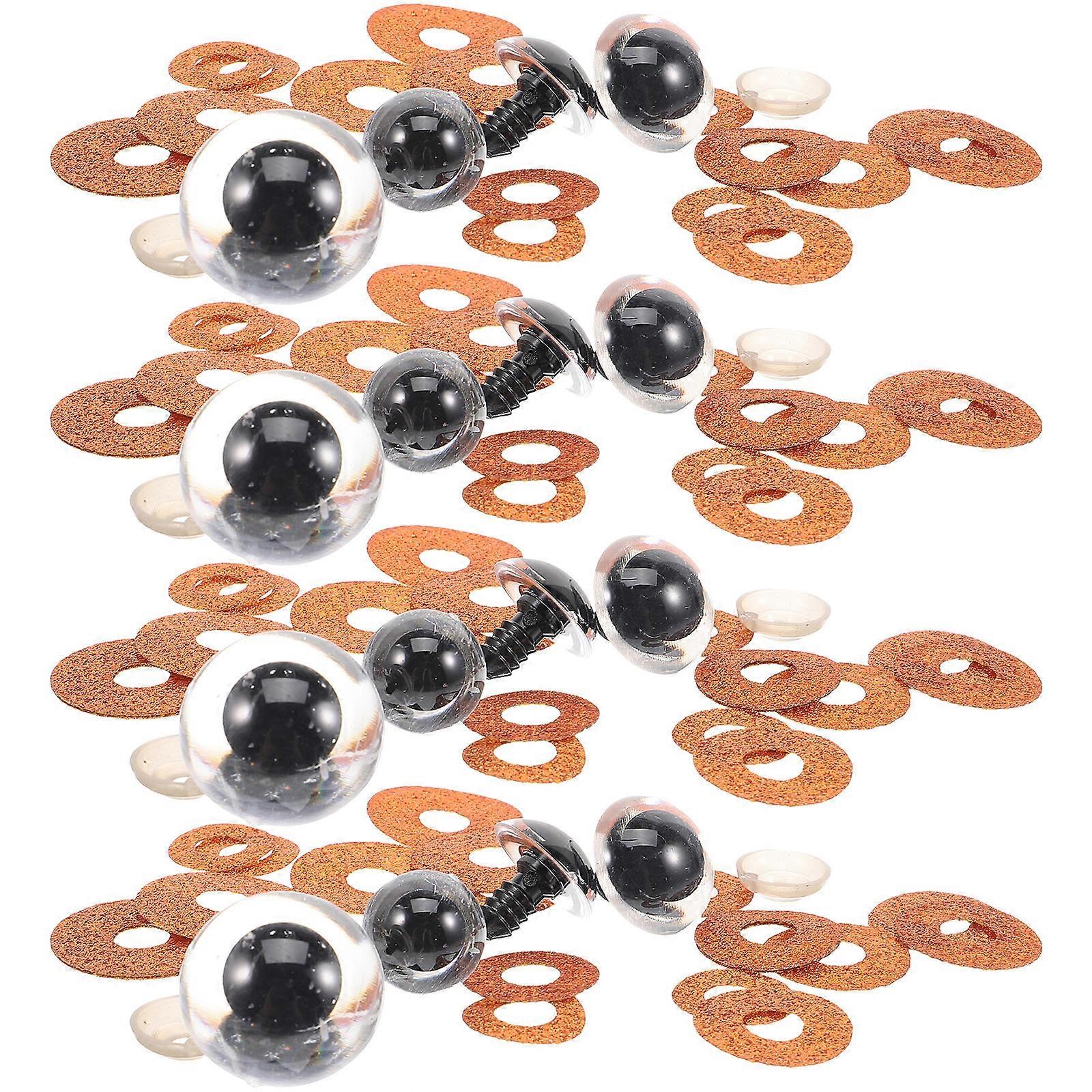 Artificial Decor Eyes 40Pcs Round Stuffed Animal Toy Eyes For DIY Lovers And Beginners Holiday Party Crafts