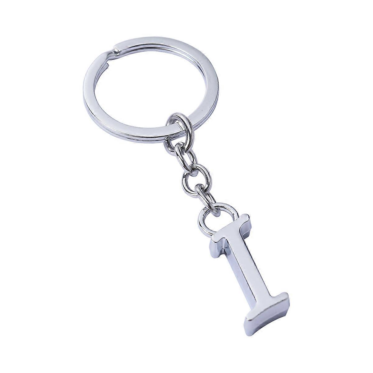Cool Car Keyring Handbag Phone Charm Alphabet Keychain For Special Events 8 X 3 X 0.7 Cm Silver 1Set