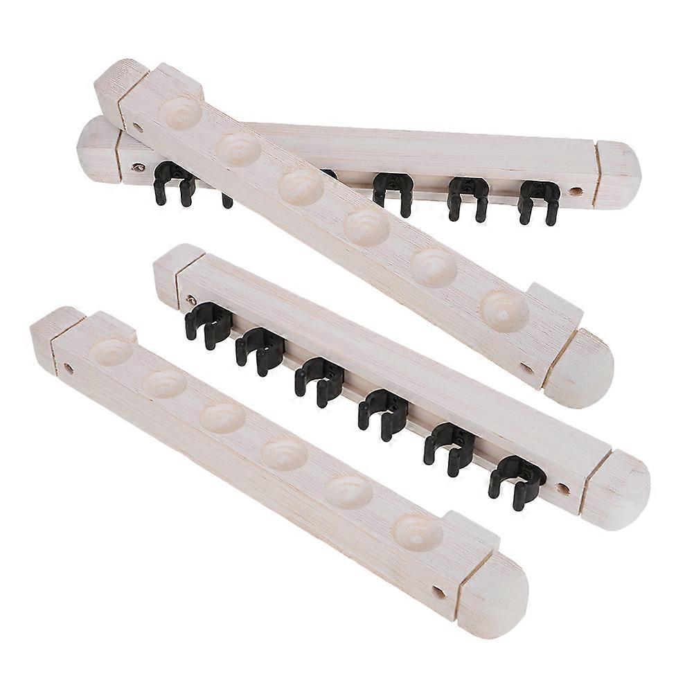 Support de queue de billard Support de rangement mural pour les amateurs de billard en bois massif 36.00X5.50X3.00CM Conçu pour un usage domestique 2 paires