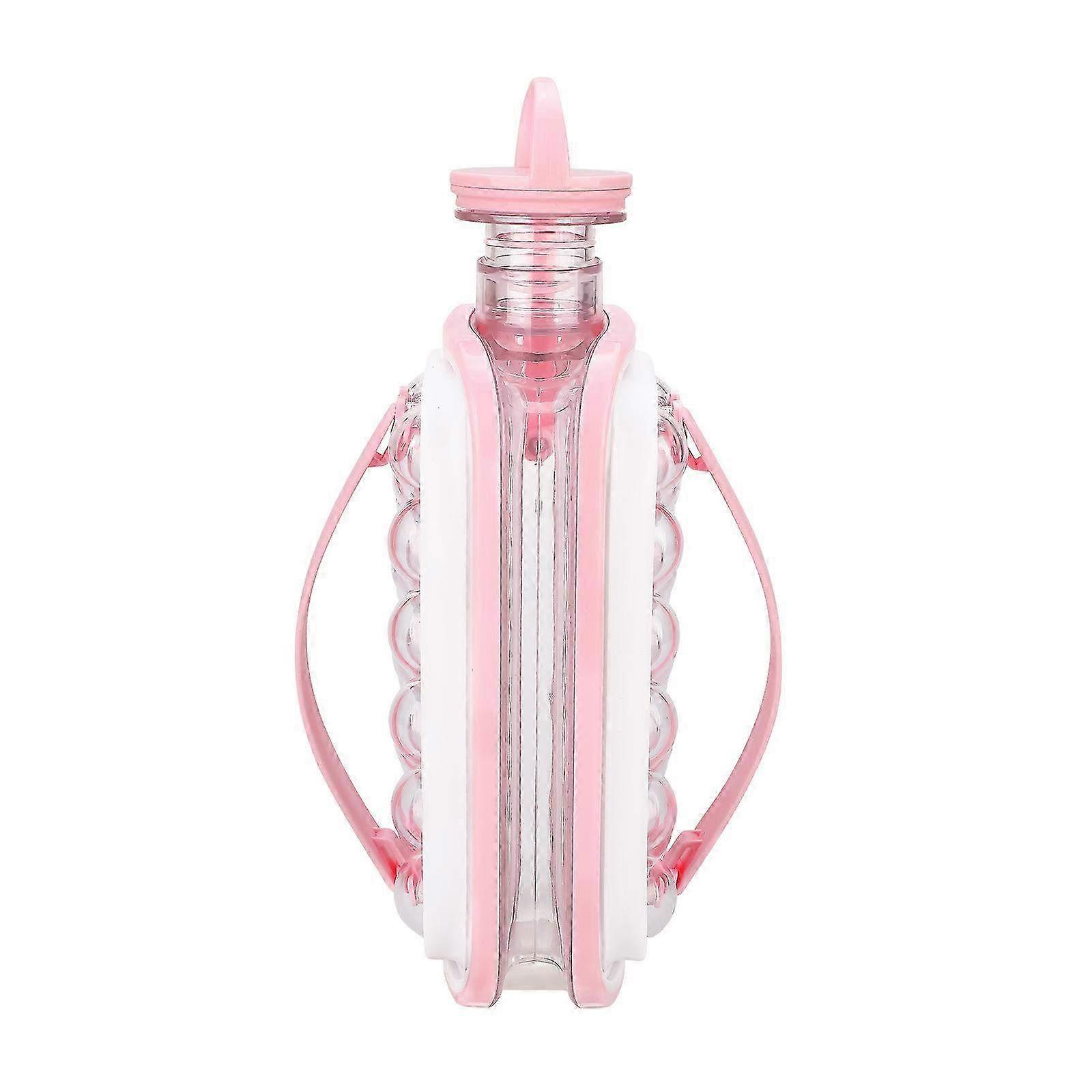 Portable Pink Ice Ball Kettle with No-Touch Serving Design - Innovative Drink Dispenser for Parties & Gatherings