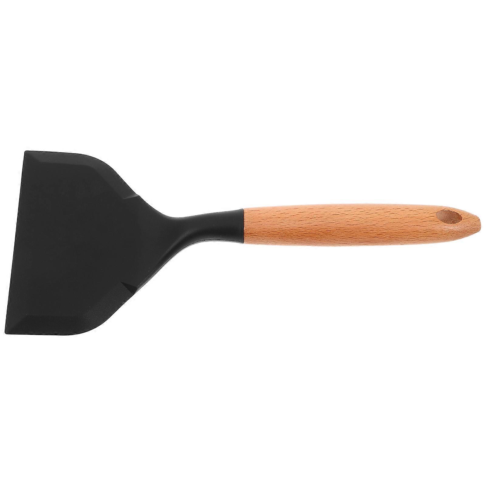 Silicone Wok Spatula with Long Handle, Heat Resistant Non Stick Turner for Stir Frying and Flipping, Versatile Kitchen Tool for Cooking and Serving