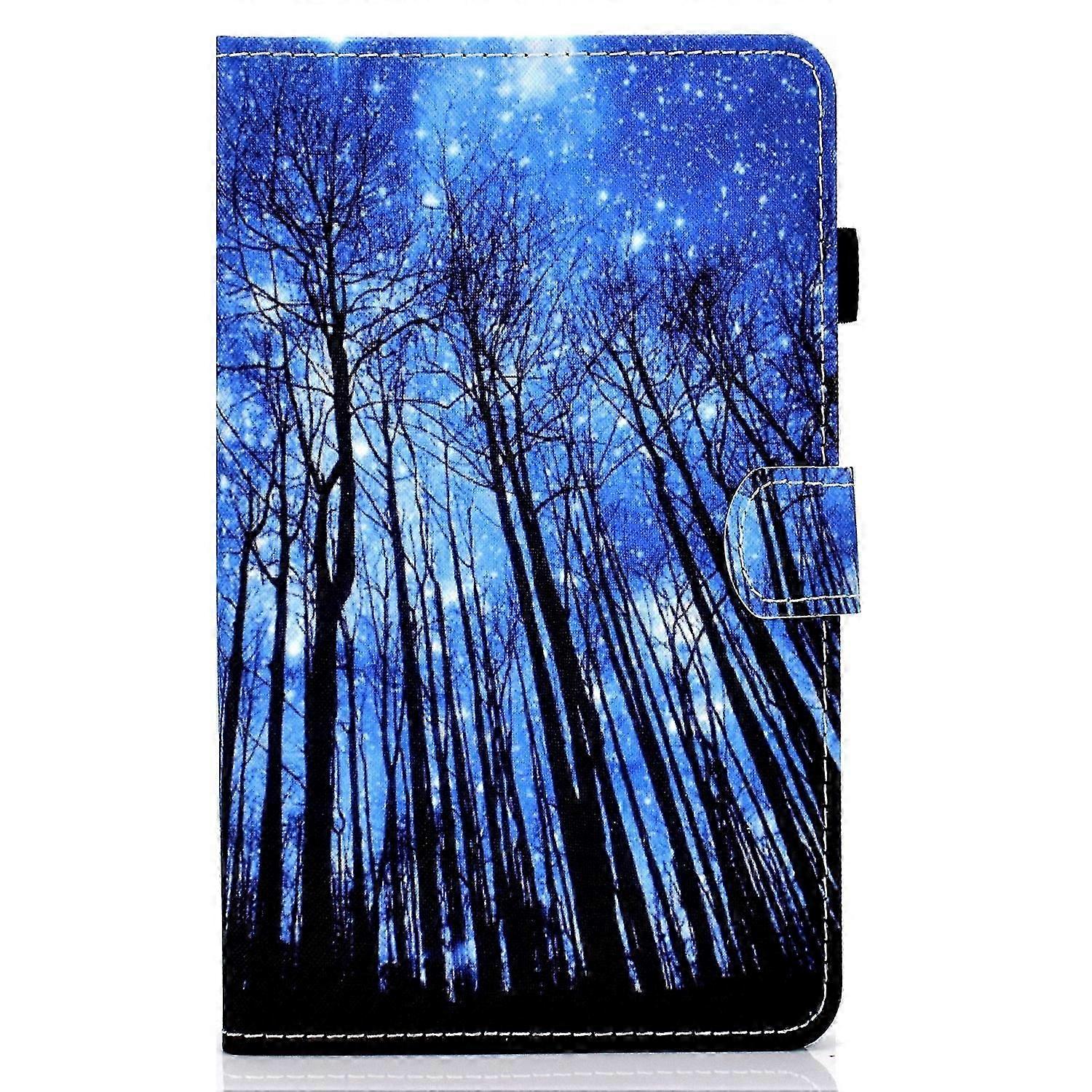 Tablet Case For Lenovo Tab M10 3rd Gen Colored Drawing Stitching Smart Leather Tablet Case(Forest)