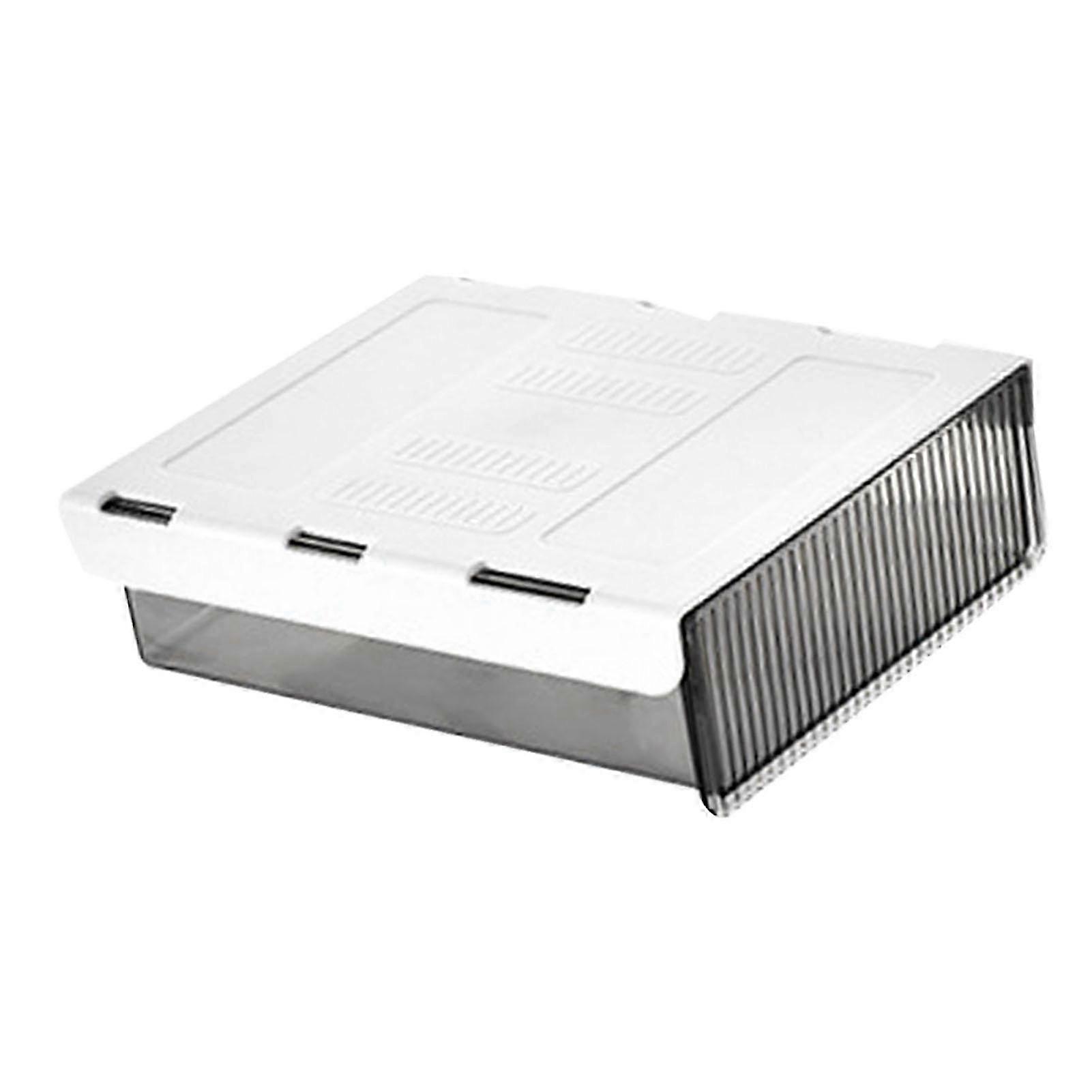 Underdesk Drawer Box Plastic Transparent Space Saving Slide Out Under Table Storage Case compatible Office Classroom Black S 2025