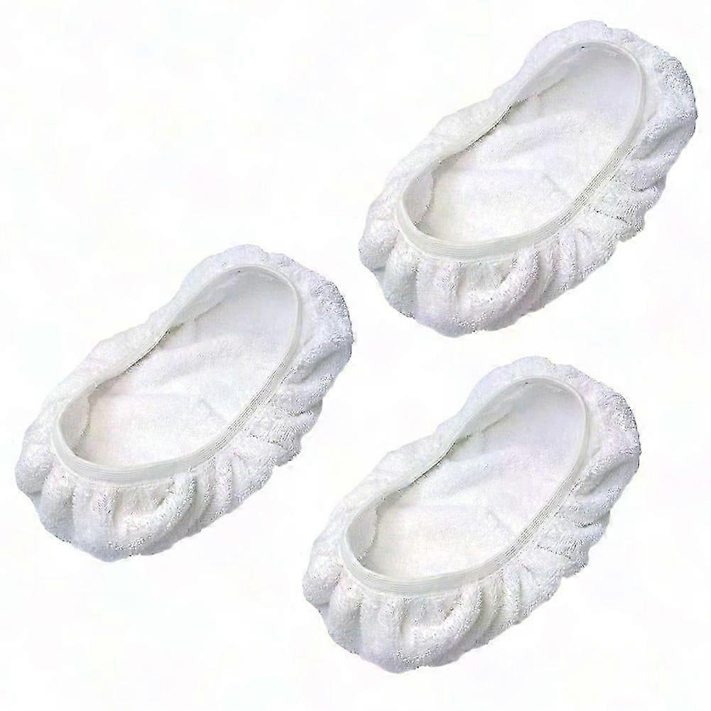 3-Pack Reusable Mop Pads for Swiffer Sweeper - Washable Cleaning Refills, Small White