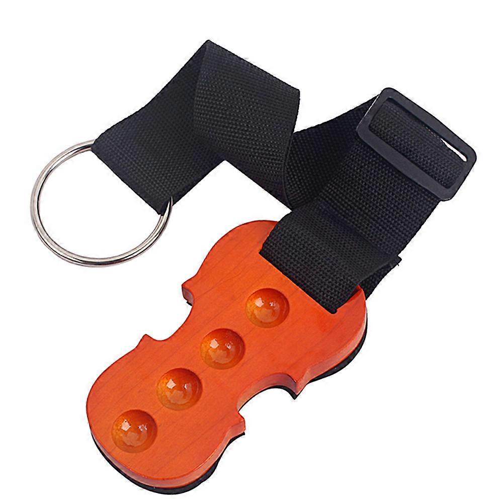 Cello Endpin Stopper Skid Floor Protector Lightweight Wooden Holder with Strap for Non Slip Performance, Orange/Black