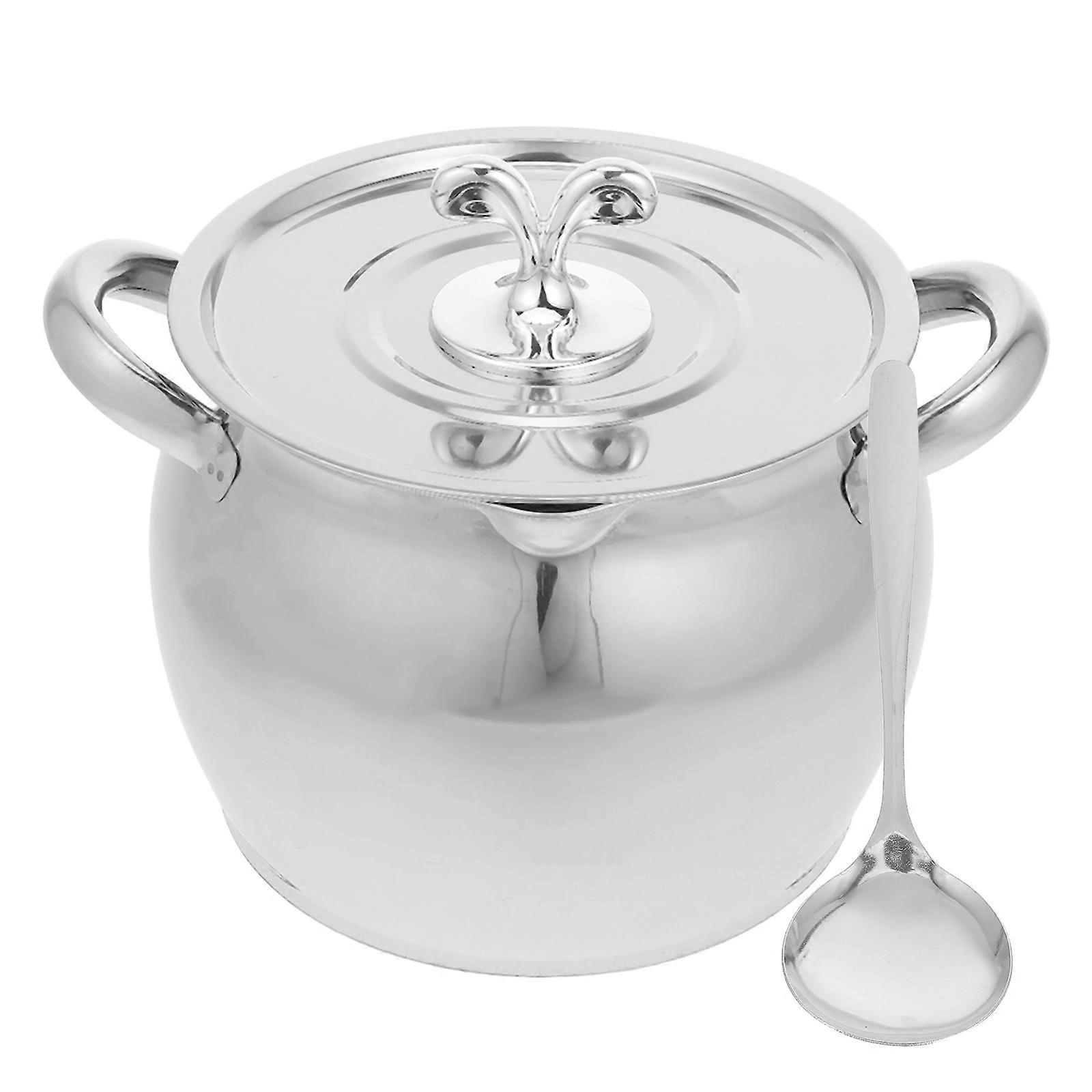 Stainless Steel Oil Container Multifunction Oil Filter Pot For Home Cooking Easy Maintenance 3.2L Size