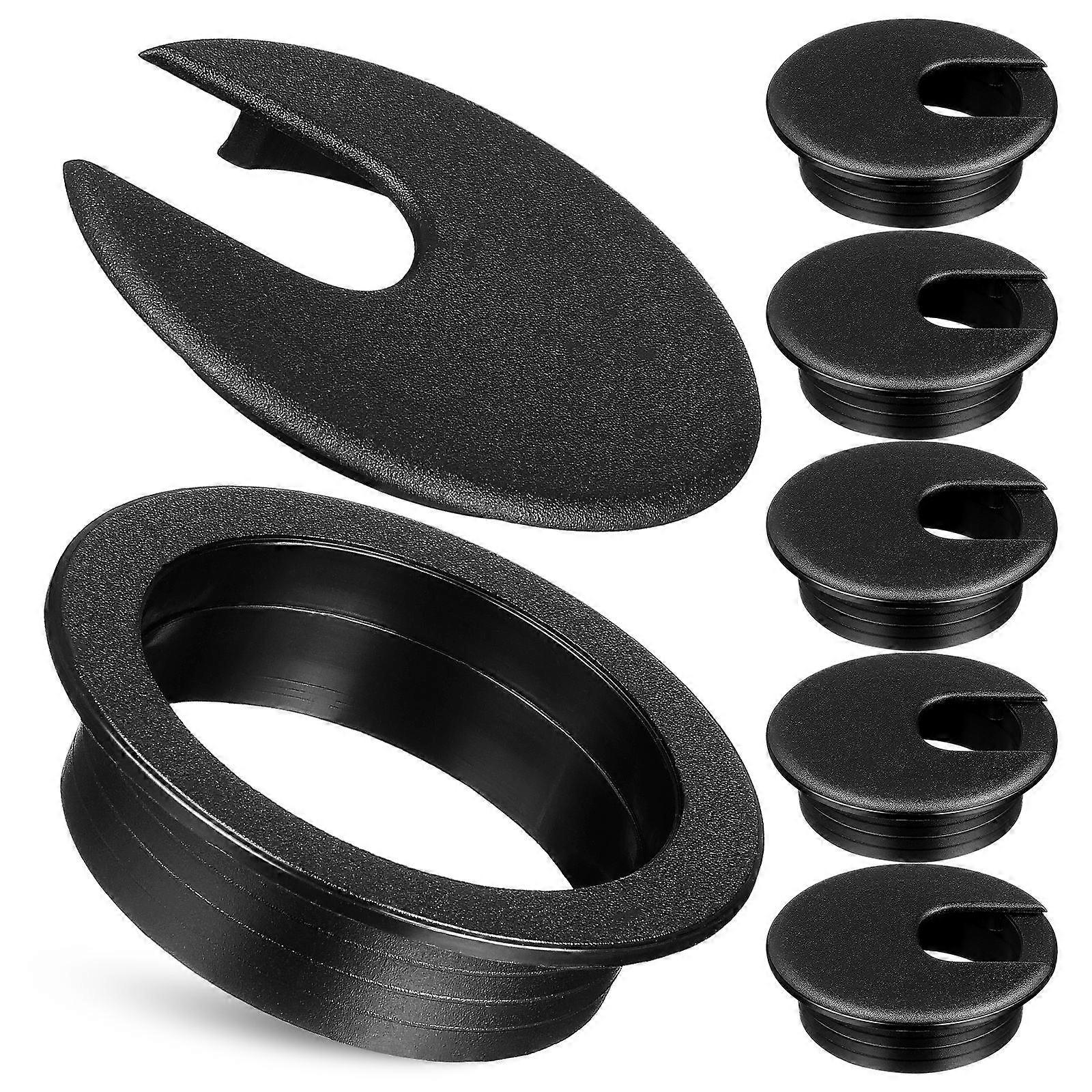6pcs Desk Grommets Cable Hole Covers for Home Office – Stable Fixation, Easy Installation & Aesthetic Design for Efficient Wire Management