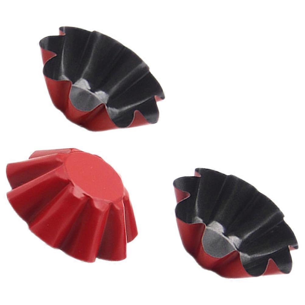 MultiColor Egg Tart Mold Made of HighCarbon Steel for DIY Baking Perfect for Home and Parties 3pcs