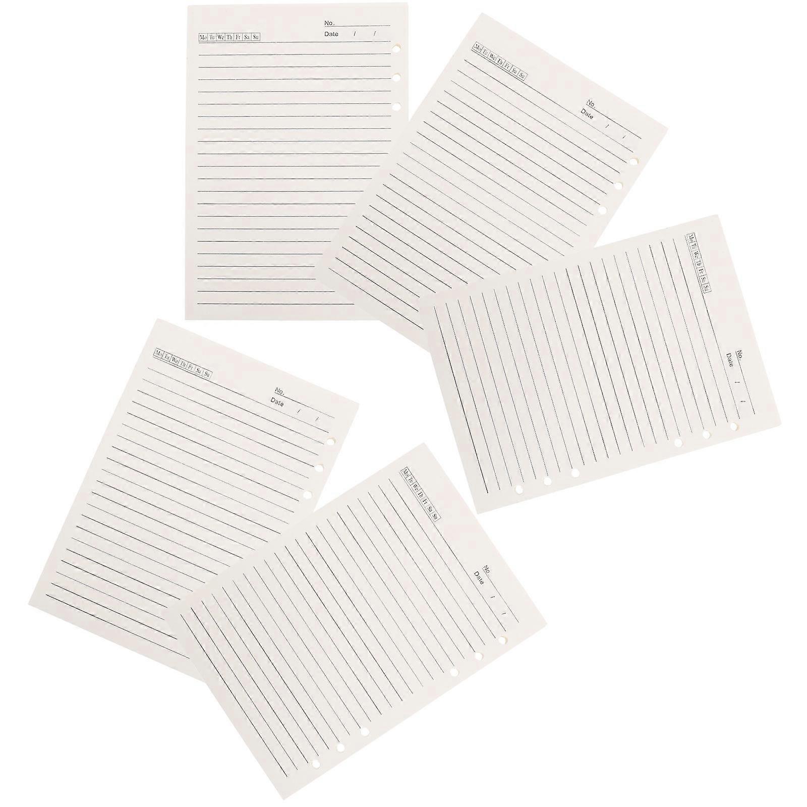 5pcs Loose Leaf Lined Notebook Refill Cores for Binders – Ideal for Journaling, Note Taking, and Planning with Smooth Writing