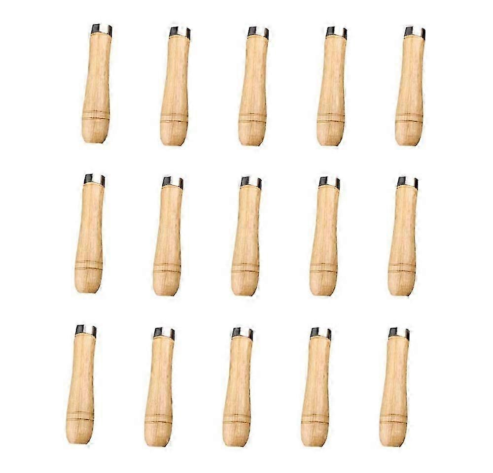 15 Pcs Wooden Handle for File, Handle for File, File Handle, Length 90 mm