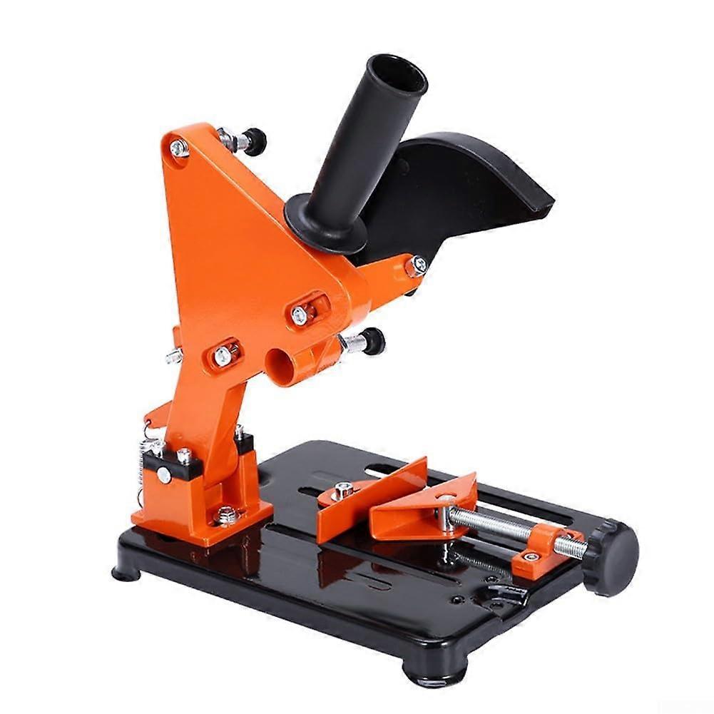 Sturdy angle grinder stand with adjustable holder for safe and precise cutting operations