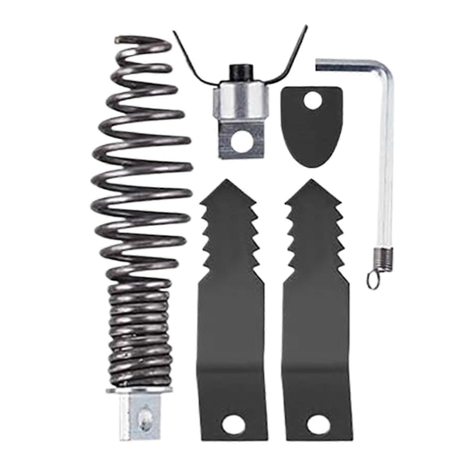 Drain Cleaning Chain Attachment with Cutting Head Set and Wrench for Pipe Repair and Maintenance