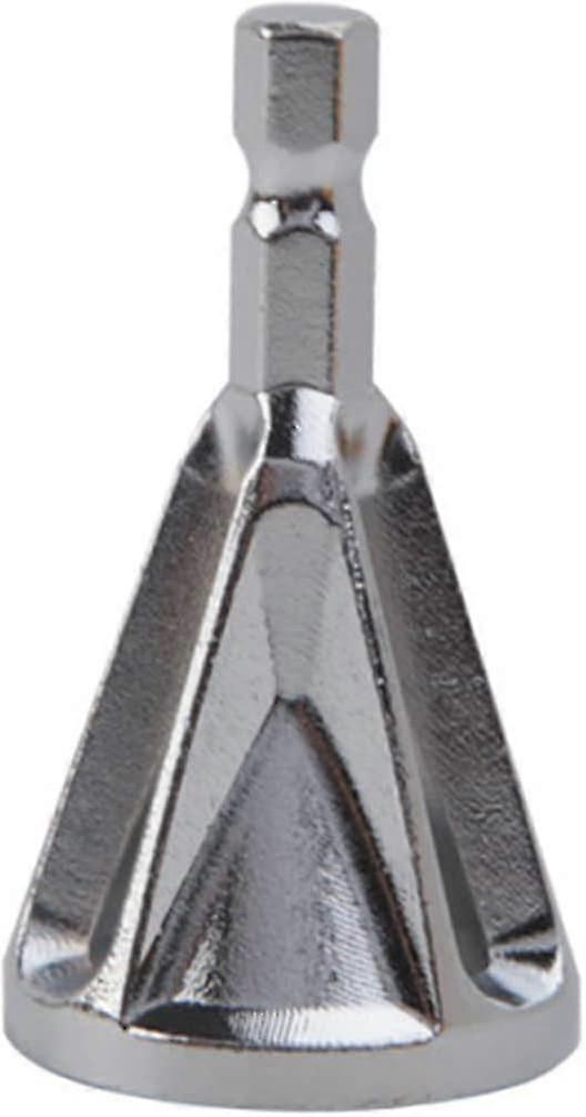 Stainless Steel Hex Shank Deburring External Chamfer Tool High Speed Drill Bit Remove Burrs Hex Chamfering Tool Deburring-Silver