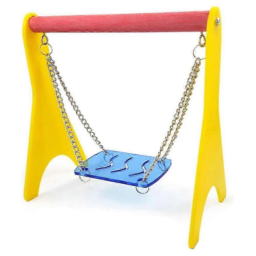 Hamster Toy Swing Hammock Parrot Gnawing Toy Bird Toy Standing Bar Chain Swing