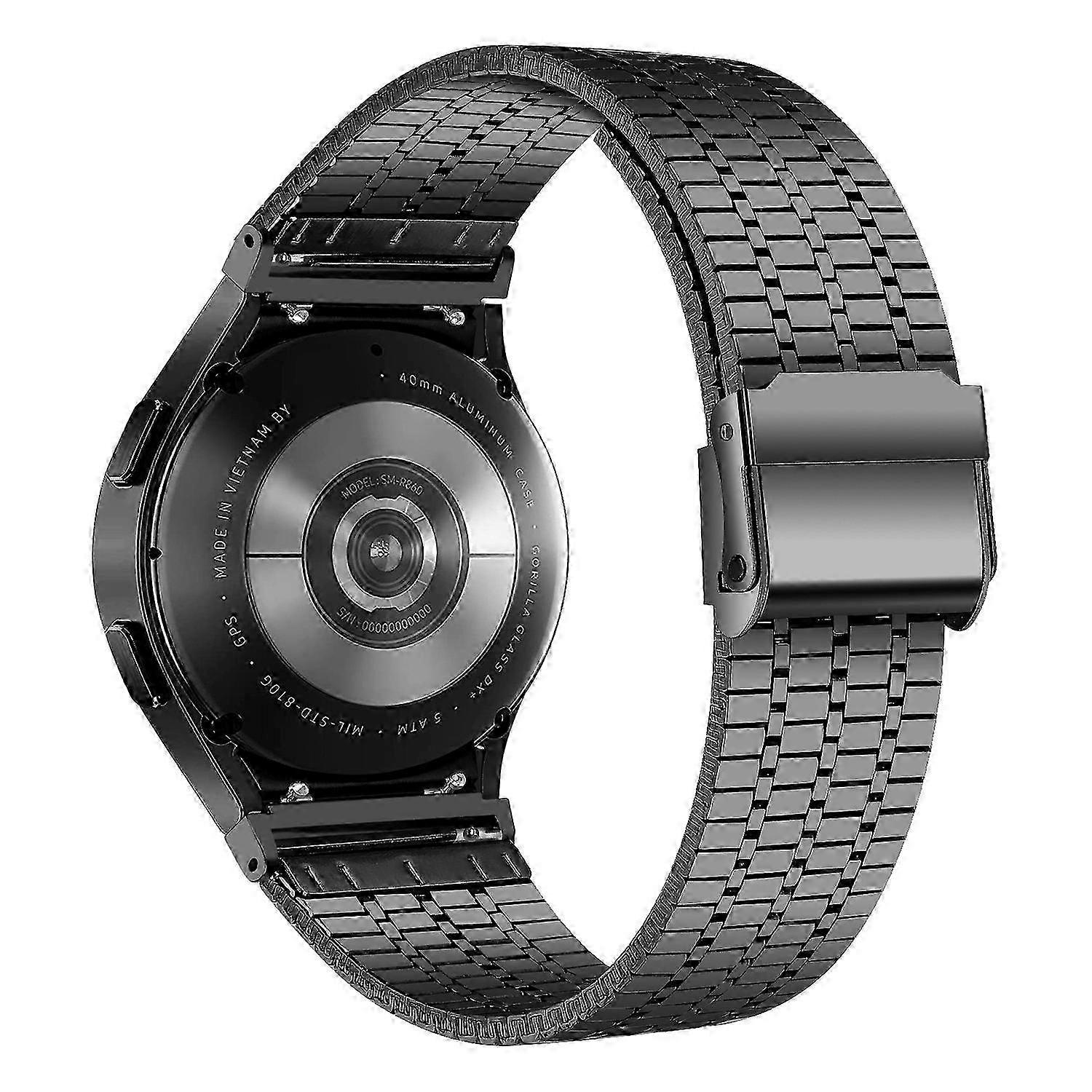 Rustfritt stål Galaxy Watch7 rem - 7-perler svart design